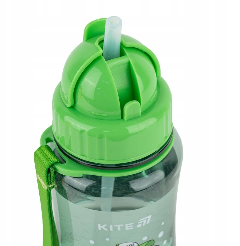 Vaikų gertuvė su šiaudeliu Kite, 350 ml, pilka/sidabrinė