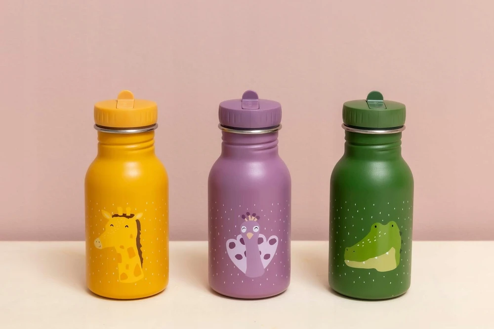 Vaikų gertuvė - TRIXIE - Ponia Paukštis - 350 ml - Nerūdijantis plienas - Rožinė