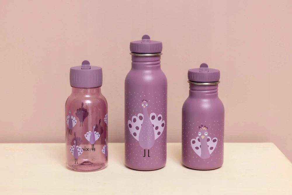 Vaikų gertuvė - TRIXIE - Ponia Paukštis - 350 ml - Nerūdijantis plienas - Rožinė