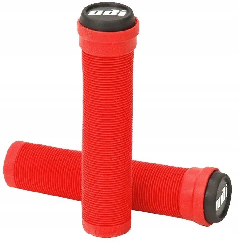 Vairo rankenėlės ODI Soft Longneck BMX Flangless 135mm Fire red