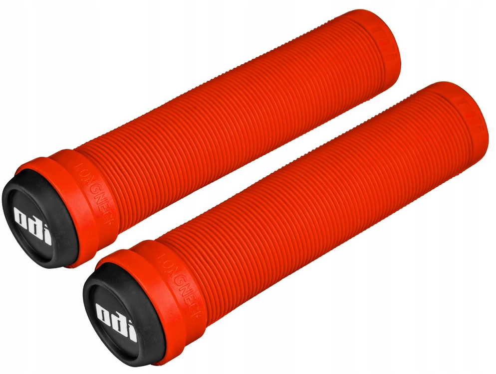Vairo rankenėlės ODI Soft Longneck BMX Flangless 135mm Fire red