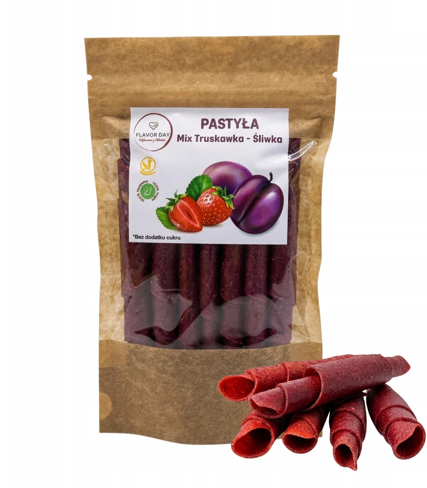 Vaisių suktinukai su braškių ir slyvų mišiniu be cukraus užkandis vaikams 50g