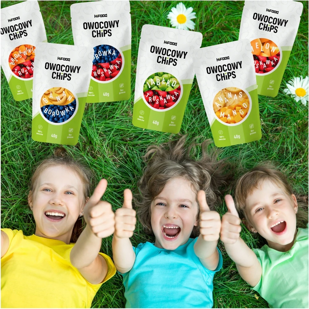 Vaisių traškučiai Ananasai - Mango 40g HiFOOD HEALTHY SNACK 12m+