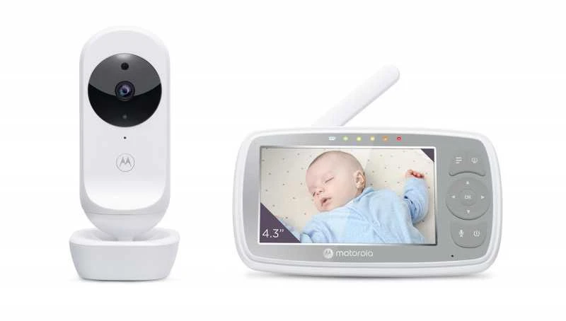 Kūdikio stebėjimo kamera Motorola VM44 4,3" HD, WIFI, Baltos/Pilkos spalvos