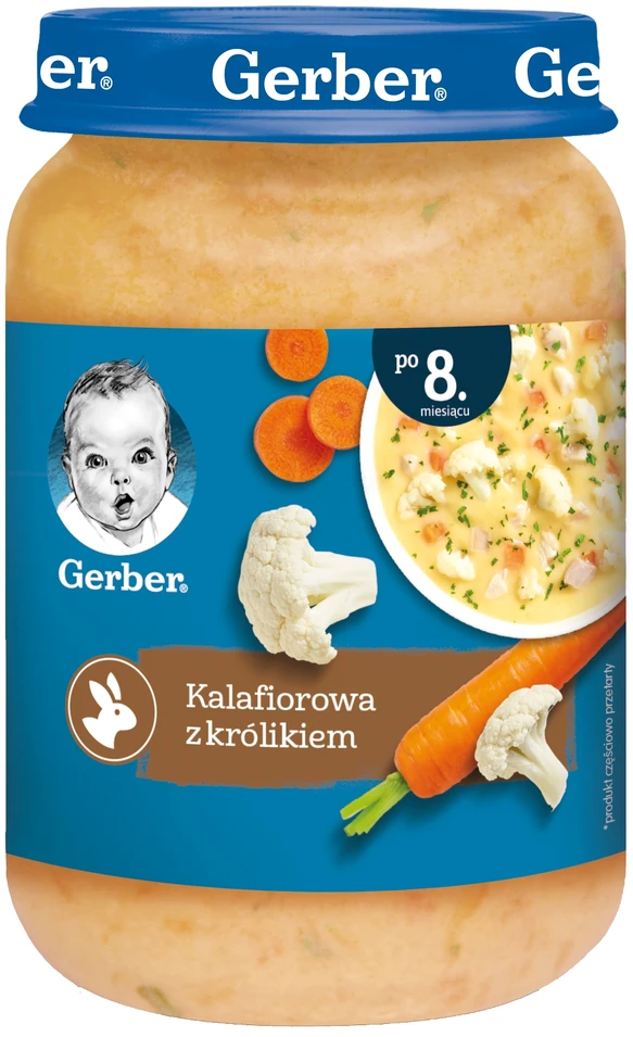 Vakarienė Gerber Žiediniai kopūstai Spagečiai Pomidorų mišinys 6x 190 g