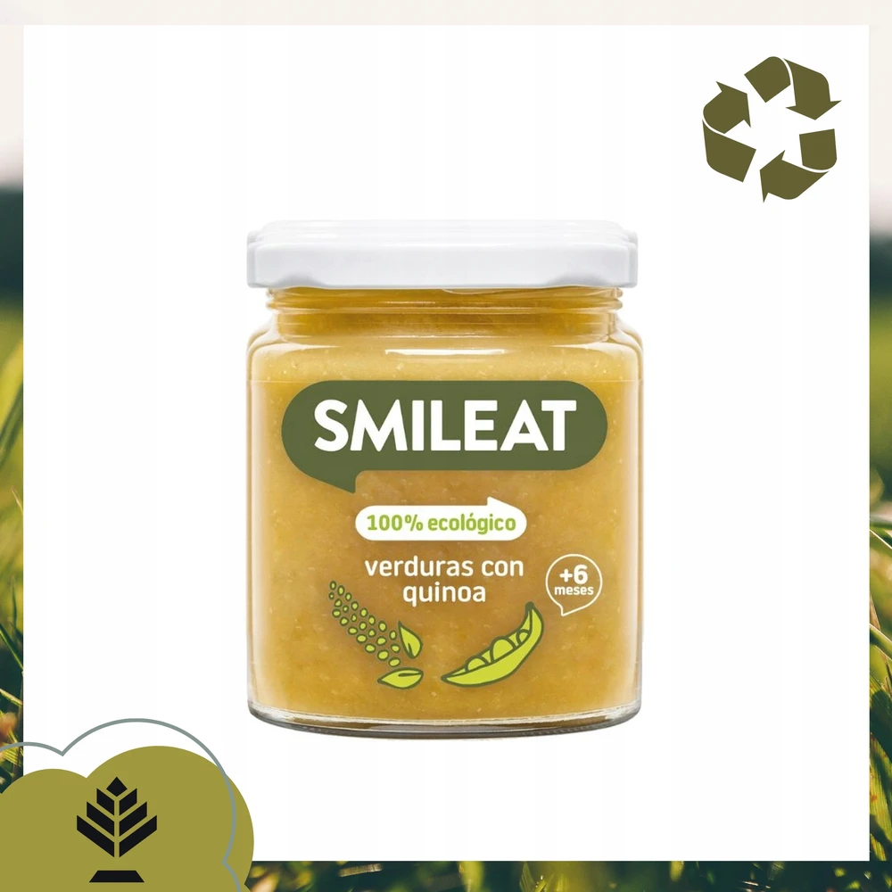 Vakarienė stiklainyje Smileat Ekologiškos daržovės su Quinoa Vege Po 6M 230G