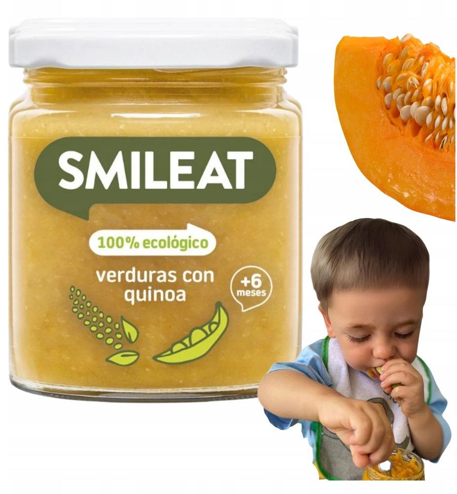 Vakarienė stiklainyje Smileat Ekologiškos daržovės su Quinoa Vege Po 6M 230G