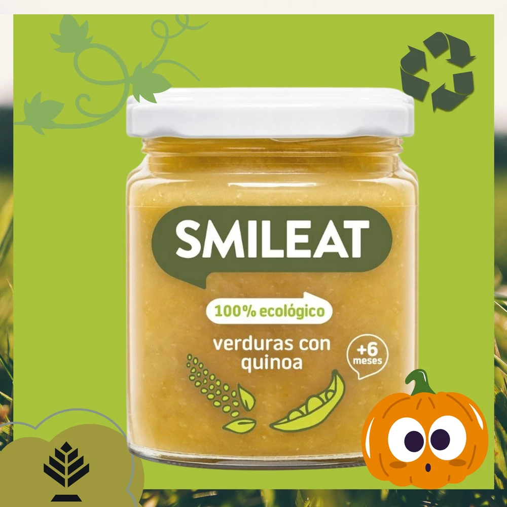 Vakarienė stiklainyje Smileat Ekologiškos daržovės su Quinoa Vege Po 6M 230G