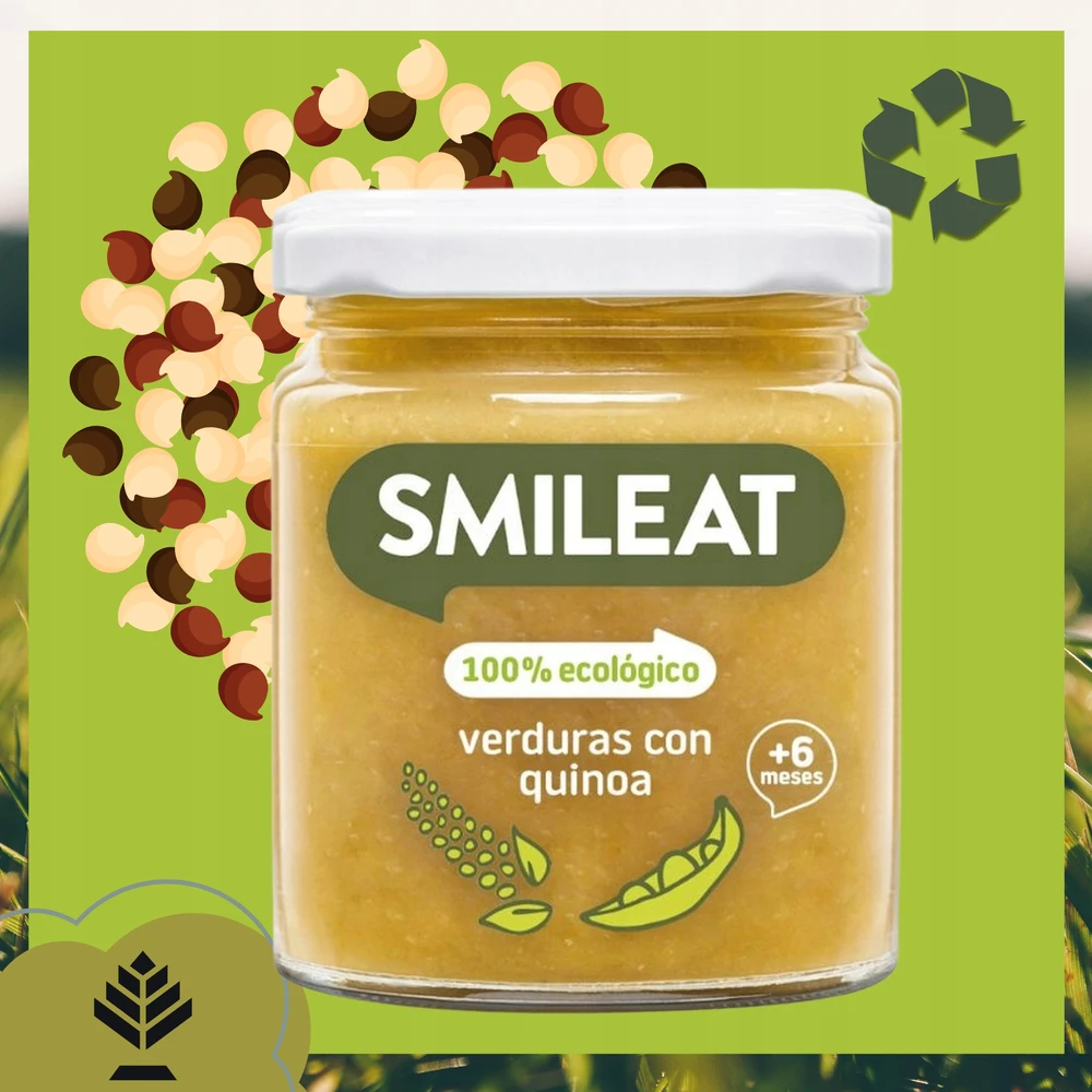 Vakarienė stiklainyje Smileat Ekologiškos daržovės su Quinoa Vege Po 6M 230G