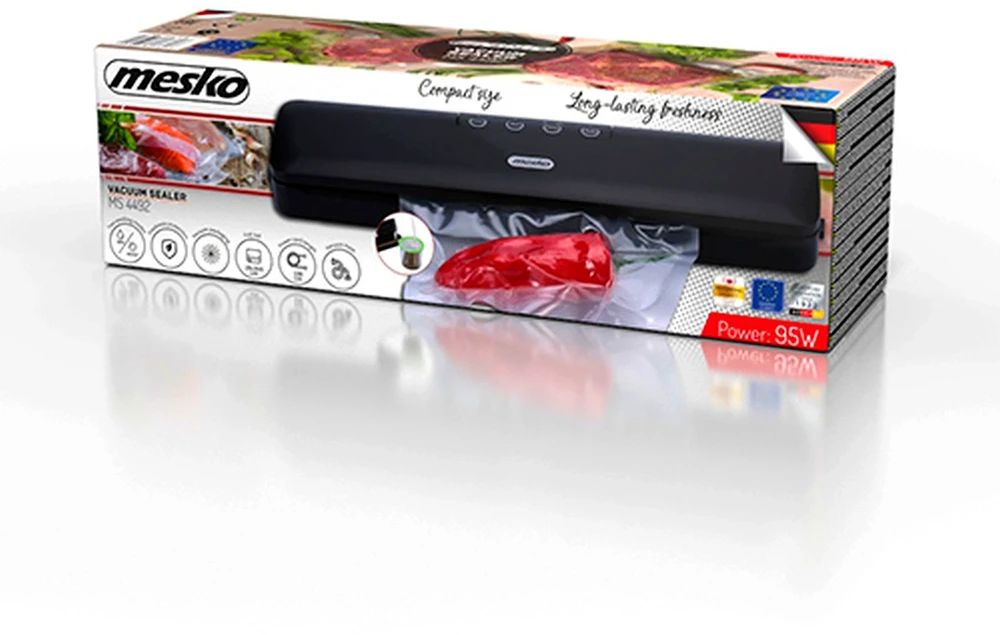Adler Mesko | Vacuum sealer | MS 4492 | Power 95 W | Juodas