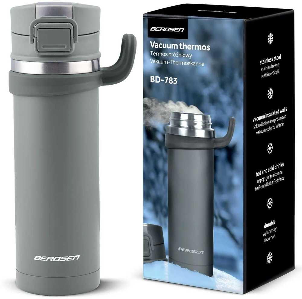 Berdsen Vakuuminis termosas 450 ml BD-783 pilkas