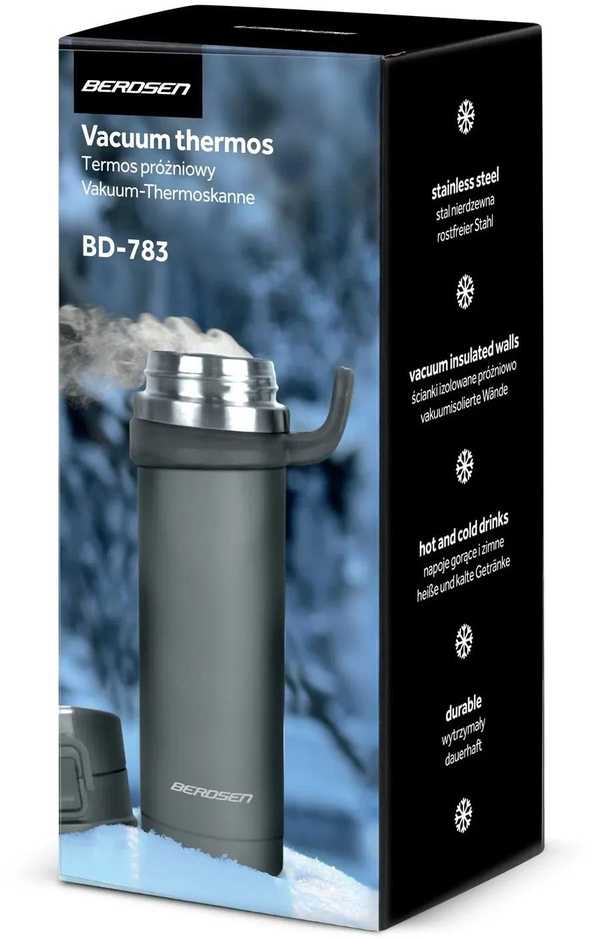Berdsen Vakuuminis termosas 450 ml BD-783 pilkas