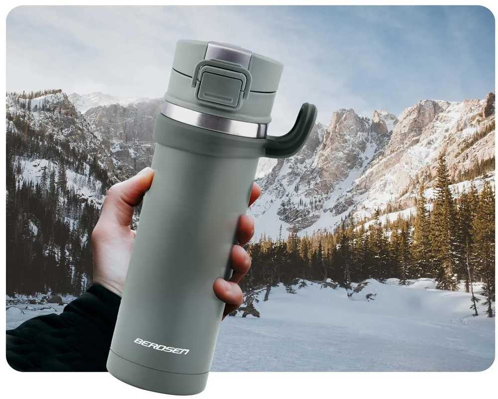Berdsen Vakuuminis termosas 450 ml BD-783 pilkas
