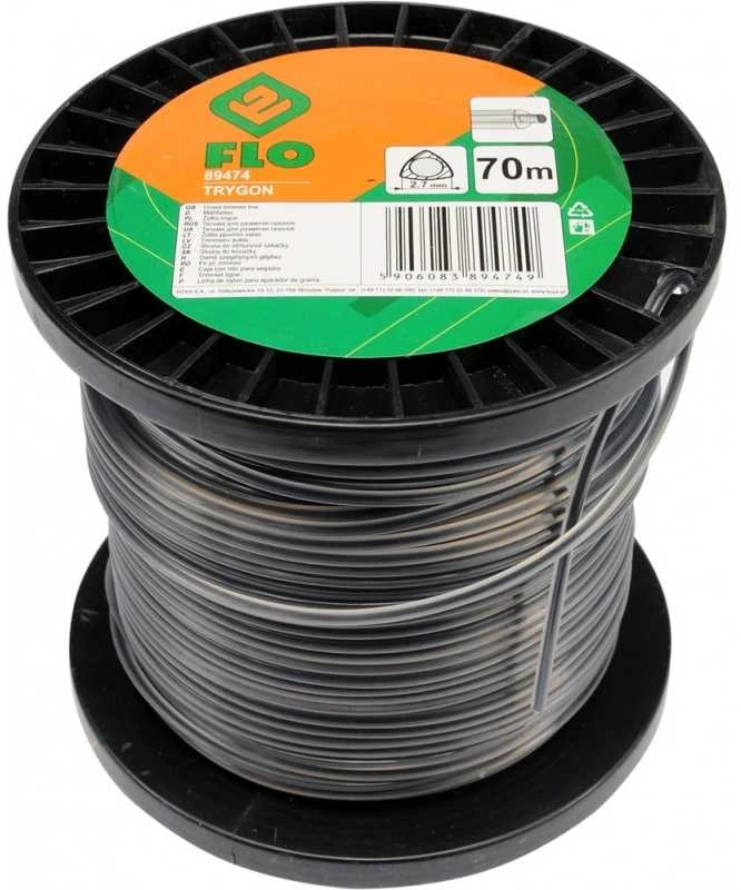 FLO Toya Sa Poland Valas žolei trimeriams | trikampis | TRYGON | 2.7 mm x 70 m (89474)