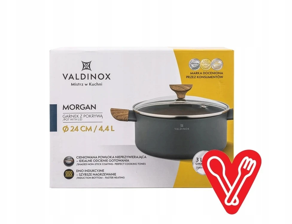 Valdinox Morgan puodas su dangteliu, 28 cm