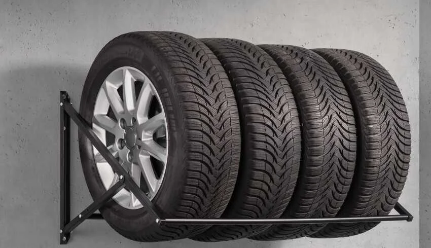 Laikiklis padangoms Dolle Tire Up, 105 x 65 x 50 cm, juodas