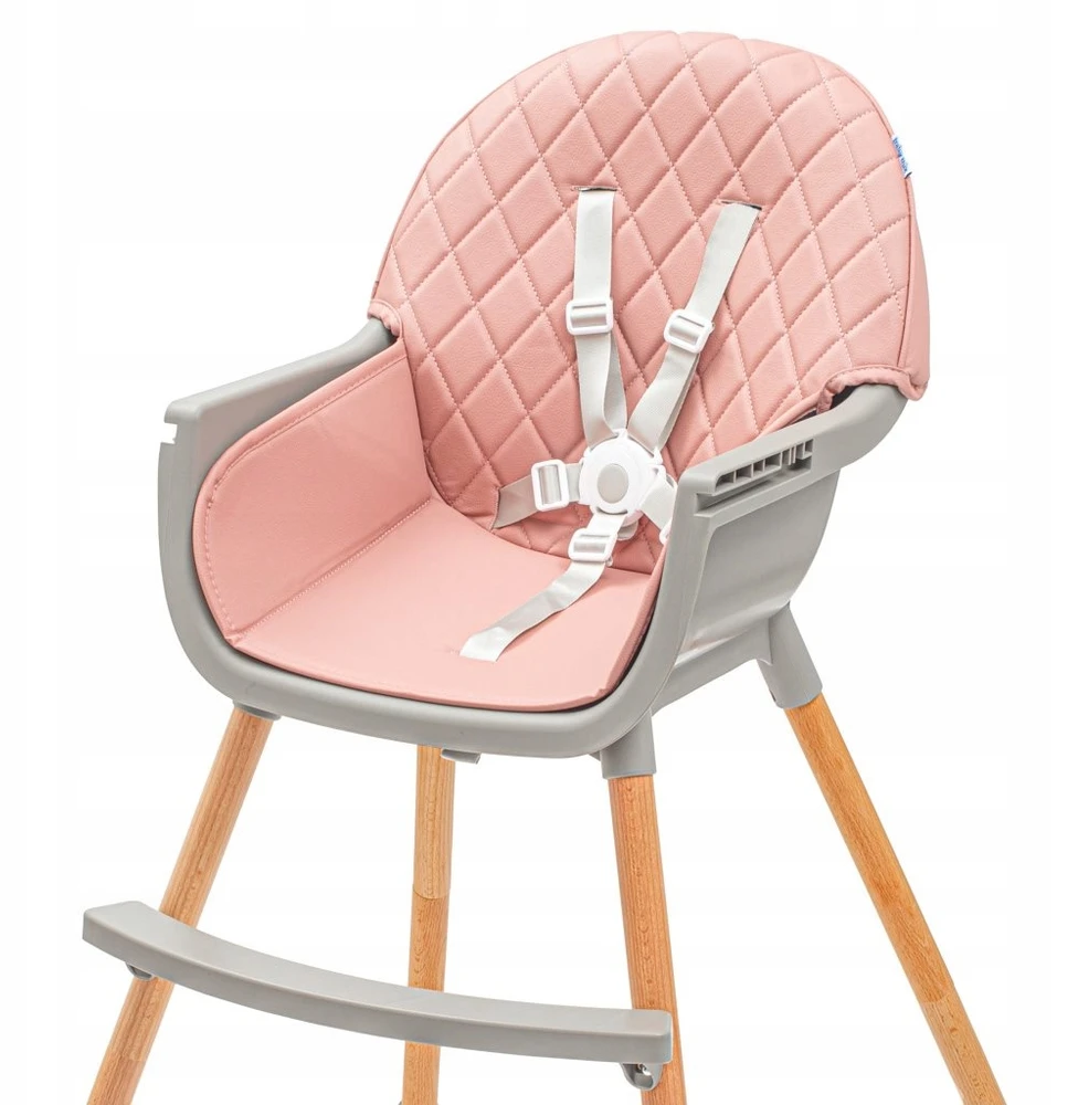 Valgomojo kėdė Baby Mix Freja medinė dulkiškai rožinė