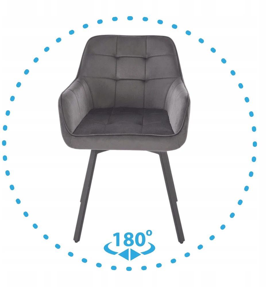 Halmar K588 swivel chair, pilkas