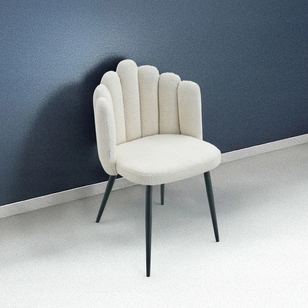 Valgomojo kėdė Homla Luxe, balta/juoda