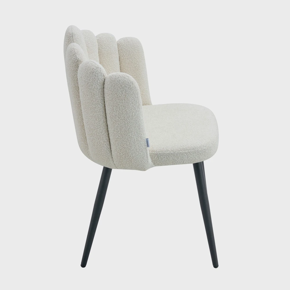 Valgomojo kėdė Homla Luxe, balta/juoda