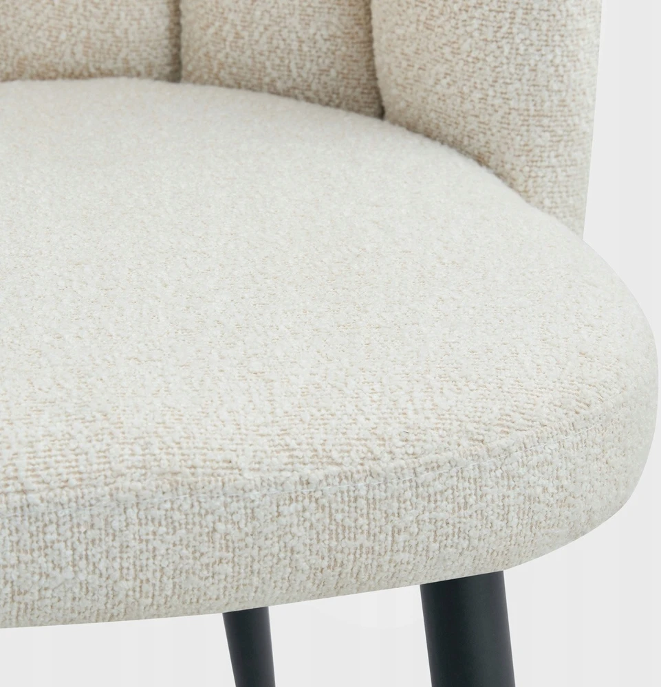 Valgomojo kėdė Homla Luxe, balta/juoda