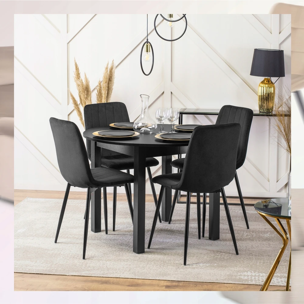 Fotelis Valgomojo kėdė Mebel Elite IBIS juoda