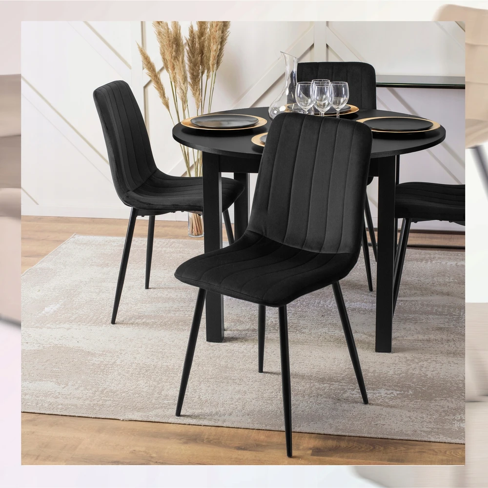 Fotelis Valgomojo kėdė Mebel Elite IBIS juoda