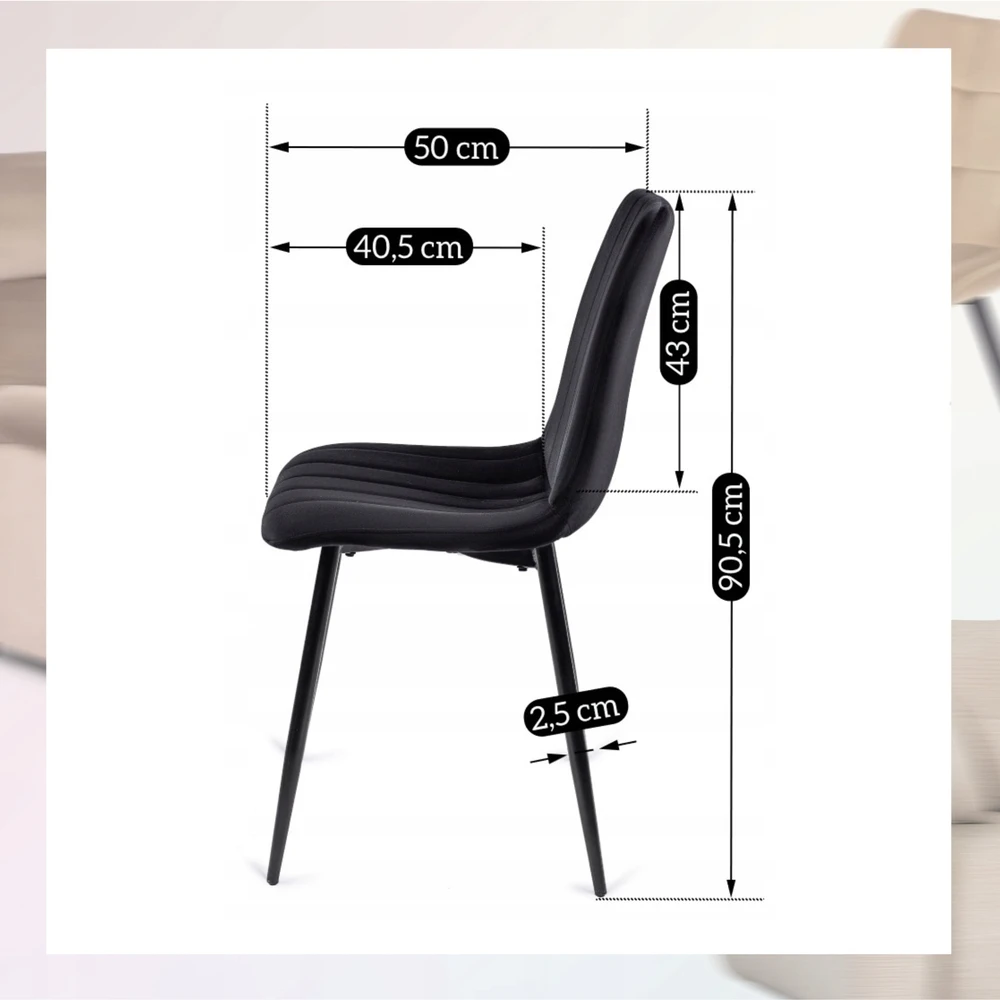 Fotelis Valgomojo kėdė Mebel Elite IBIS juoda