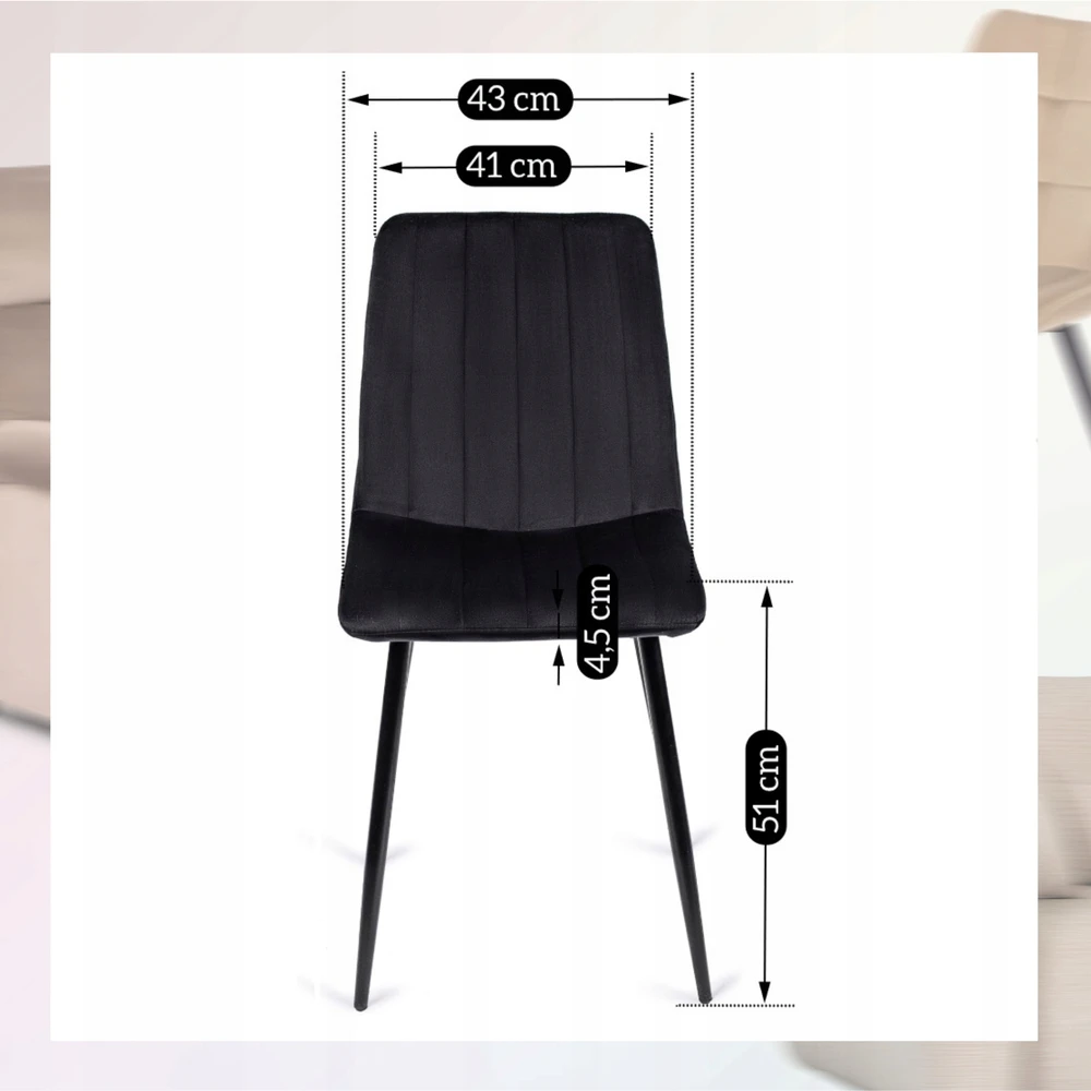 Fotelis Valgomojo kėdė Mebel Elite IBIS juoda