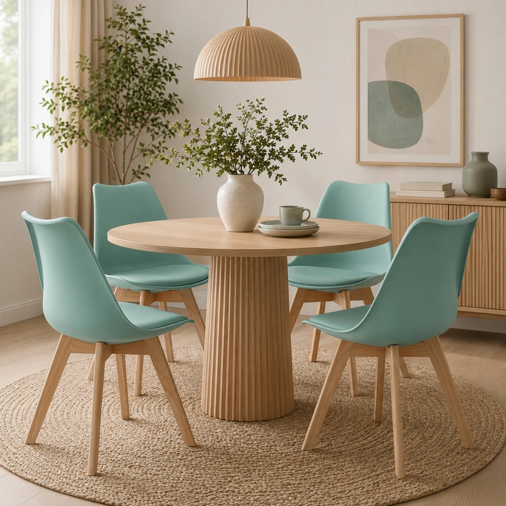 Valgomojo kėdės virtuvei 4 kėdžių rinkinys 81x49cm Mint Žalias