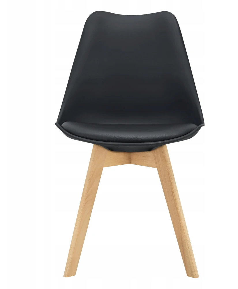 Valgomojo kėdžių rinkinys 4 vnt 81x49 cm Juoda