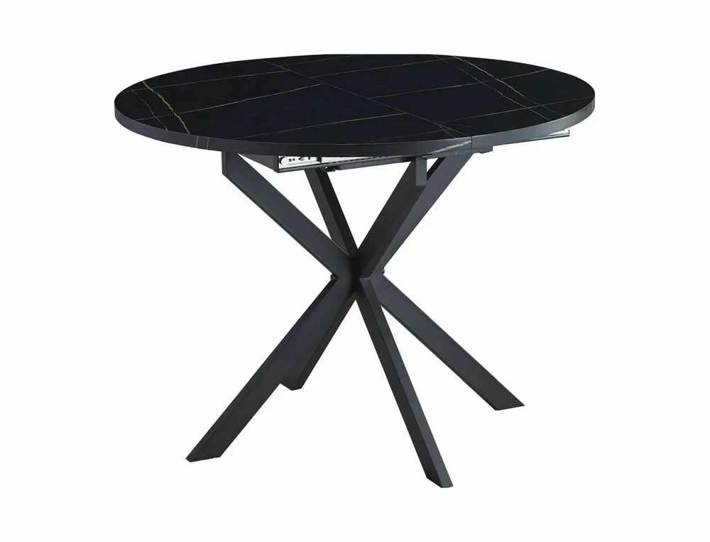 Signal Meble Valgomojo stalas Gaston, 100-135 x 100 cm, juoda
