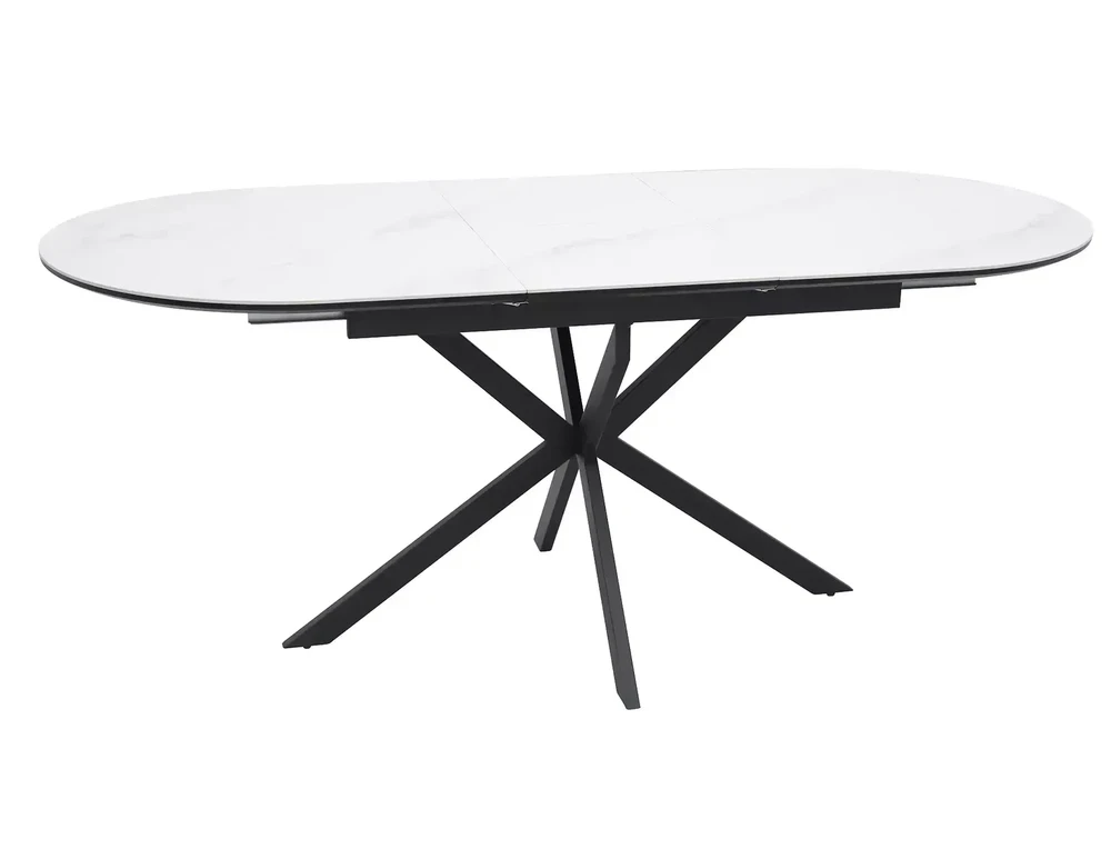 Signal Meble Valgomojo stalas Gaston Ceramic 140, 140 x 80 cm, balta