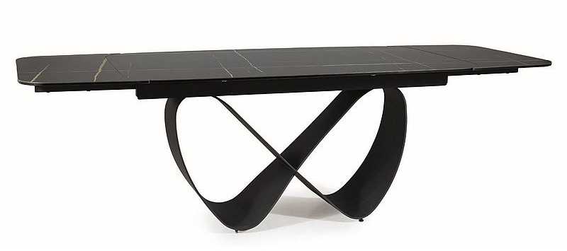 Signal Meble Valgomojo stalas INFINITY CERAMIC, 160-240x95x76 cm, juodas
