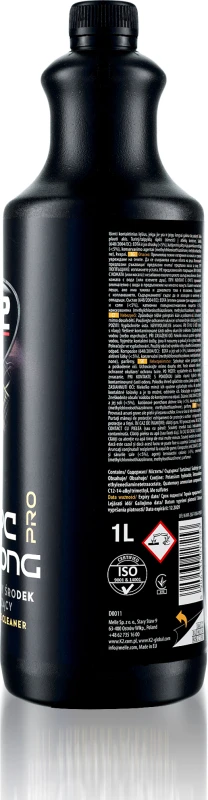 K2 APC PRO CLEANER 1L butelio galinė pusė