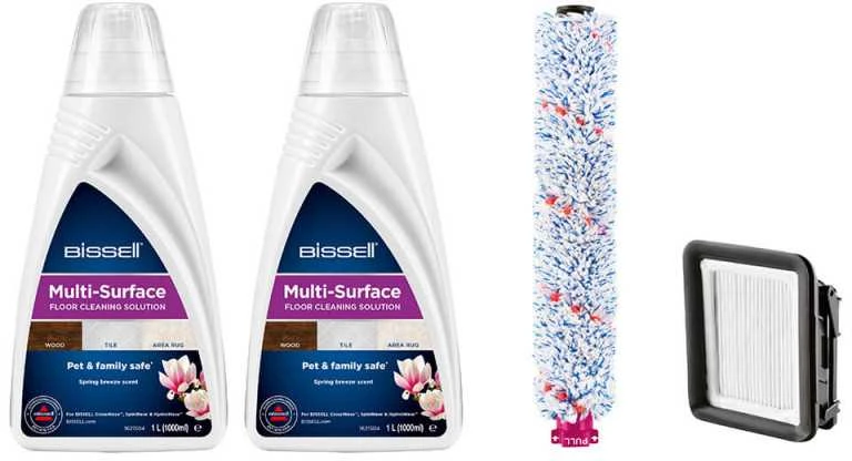 Bissell priedų rinkinys „MultiSurface“ (2 x plovikliai + šepetėlis + filtras), skirtas CrossWave modeliams