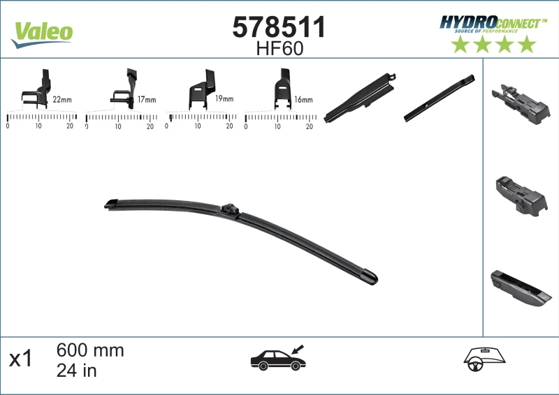 Valeo Valytuvo mentė tinka AUDI A1 A3 A4 A5 FORD INFINITI SEAT A0008207945 1K8998002