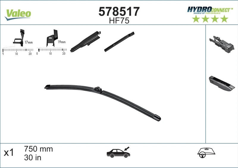 Valeo Valytuvo mentė FORD B-Max RENAULT CITROËN