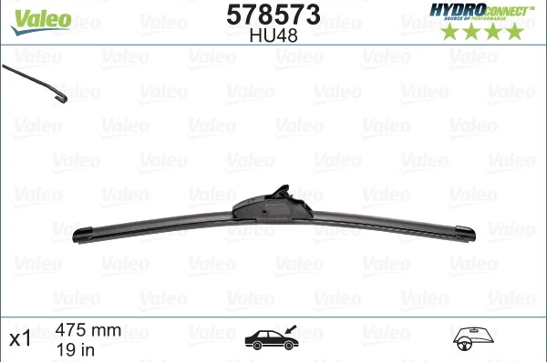 Valytuvas Valeo HydroConnect HU48, 480 mm