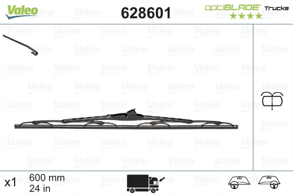 Valytuvas Valeo Optiblade Trucks, 600 mm