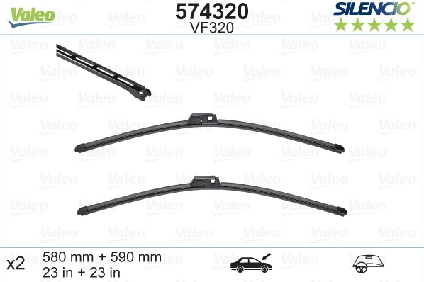 Valytuvai Valeo Silencio Xtrm 590/580mm