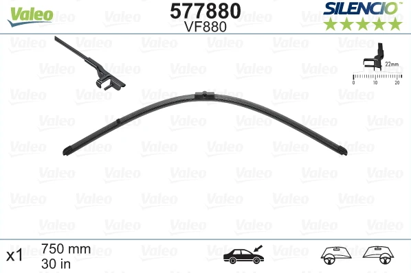 Valytuvas Valeo Silencio X.TRM OE VF880, 750 mm