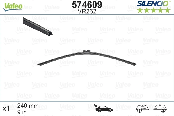 Galinis valytuvas Valeo Silencio X.TRM OE VR262, 240 mm