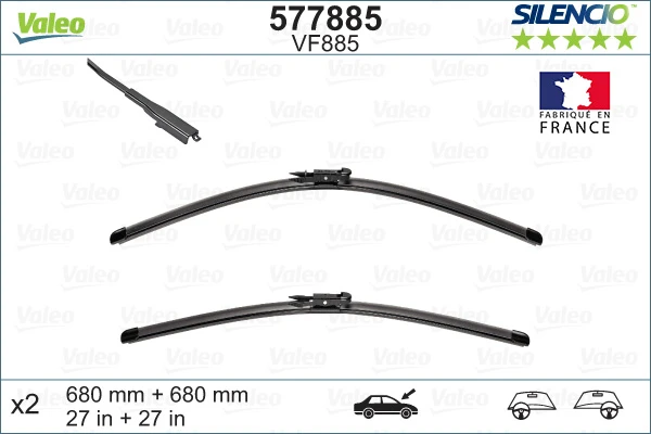 Valytuvai Valeo Silencio Xtrm 680/680mm