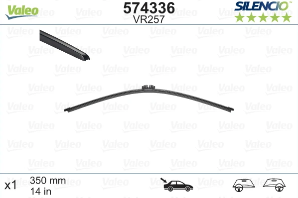 Galinis valytuvas Valeo Silencio X.TRM OE VR257, 350 mm