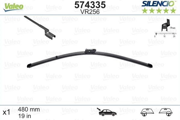 Galinis valytuvas Valeo Silencio X.TRM OE VR256, 480 mm