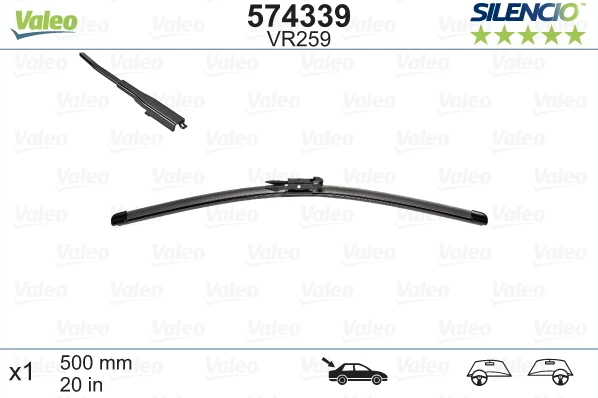 Galinis valytuvas Valeo Silencio X.TRM OE VR259, 500 mm