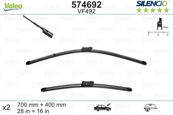 Valytuvų komplektas Valeo Silencio X.TRM OE VF492, 700/400 mm