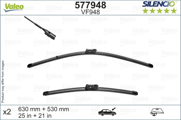 Valytuvai Valeo Silencio 630/530mm