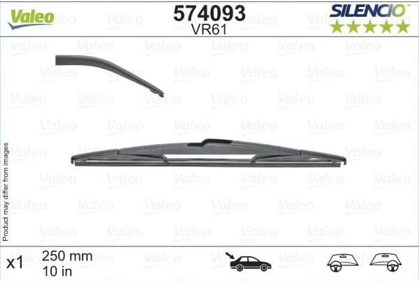 Galinis valytuvas Valeo Silencio Rear VR61, 250 mm
